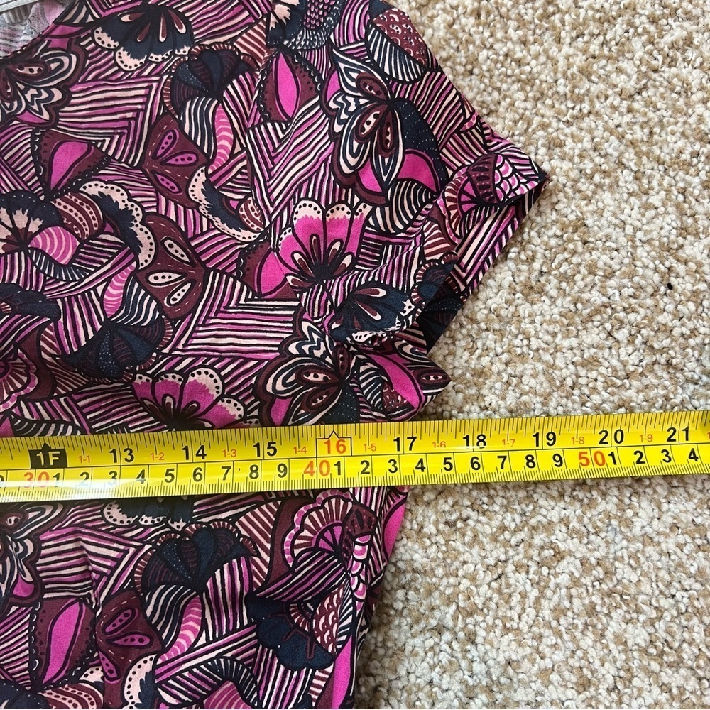 Zara Trafaluc Pink Floral Ruffle Crop Top Size Small - Picture 7 of 10